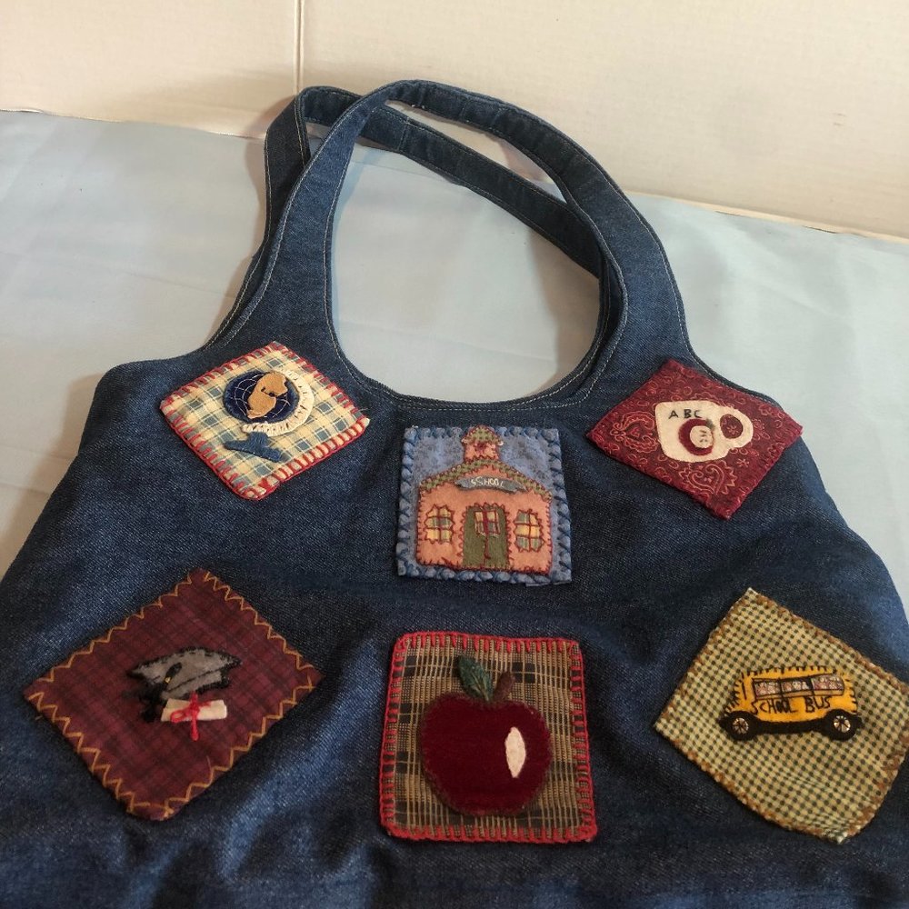 Cappelli Straworld Purse Denim Teacher Patchwork #F62